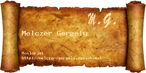 Melczer Gergely névjegykártya