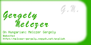 gergely melczer business card